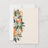 オレンジ柑橘系手榴弾リトルかわいこちゃんベビーシャワー サンキューカード (裏面)