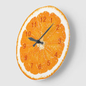 オレンジ柑橘類の壁のclock* ラージ壁時計 (傾斜)