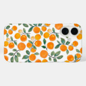 オレンジ柑橘類の美しい水彩植物画模様 Case-Mate iPhoneケース (裏面 (横))