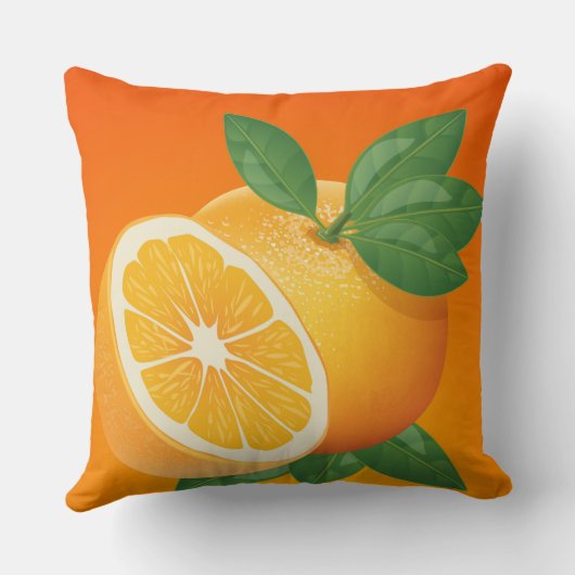 オレンジ柑橘類の装飾的な装飾用クッションの装飾 クッション (裏面)