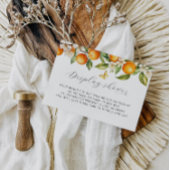 オレンジ柑橘類サマーディスプレイシャワーベビーシャワー エンクロージャーカード