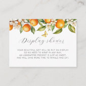 オレンジ柑橘類サマーディスプレイシャワーベビーシャワー エンクロージャーカード (正面)