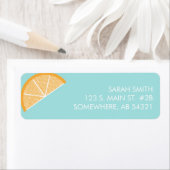 オレンジ柑橘類スライスカア差出人住所ラベル ラベル (インサイチュ)