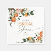 オレンジ柑橘類テーマブライダルシャワー スタンダードカクテルナプキン (正面)