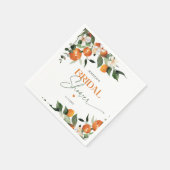 オレンジ柑橘類テーマブライダルシャワー スタンダードカクテルナプキン (角)