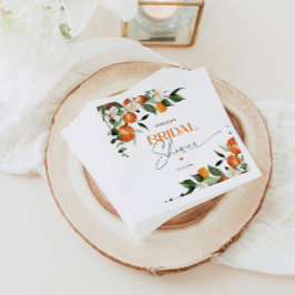 オレンジ柑橘類テーマブライダルシャワー スタンダードカクテルナプキン