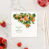 オレンジ柑橘類フルーツカクテルパーティーナプキン スタンダードカクテルナプキン (インサイチュ)