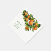 オレンジ柑橘類フルーツカクテルパーティーナプキン スタンダードカクテルナプキン (角)