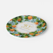 オレンジ柑橘類フルーツフローラパーティー ペーパープレート (アングル)