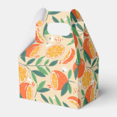 オレンジ柑橘類フルーツレトロパターンサンキュー フェイバーボックス (裏面サイド)