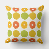 オレンジ柑橘類フードパターン クッション (正面)