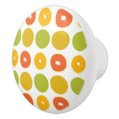 オレンジ柑橘類フードパターン セラミックノブ (右)