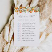 オレンジ柑橘類ママまたはパパベビーシャワーゲーム