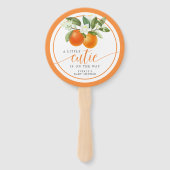 オレンジ柑橘類リトルかわいこちゃんオンザウェイベビーシャワー ハンドファン (正面)