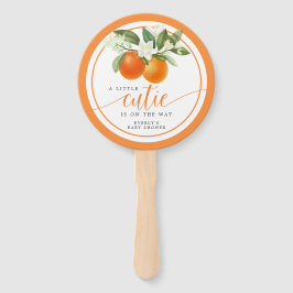 オレンジ柑橘類リトルかわいこちゃんオンザウェイベビーシャワー ハンドファン