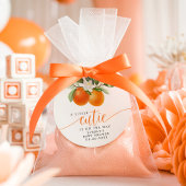 オレンジ柑橘類リトルかわいこちゃんオンザウェイベビーシャワー フェイバータグ