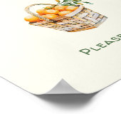 オレンジ柑橘類リトルかわいこちゃんベビーシャワー食品の看板 ポスター (角)