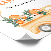 オレンジ柑橘類ヴィンテージトラック水の色の好意サイン ポスター