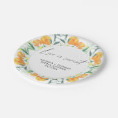 オレンジ柑橘類 – ブライダルシャワー ペーパープレート (アングル)
