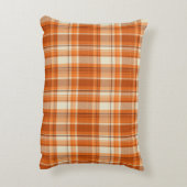 オレンジ格子縞 アクセントクッション (裏面(縦))