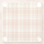 オレンジ格子縞 ガラスコースター (裏面)