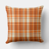 オレンジ格子縞 クッション (裏面)