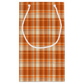 オレンジ格子縞 スモールペーパーバッグ (裏面)