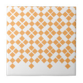 オレンジ格子縞 タイル (正面)