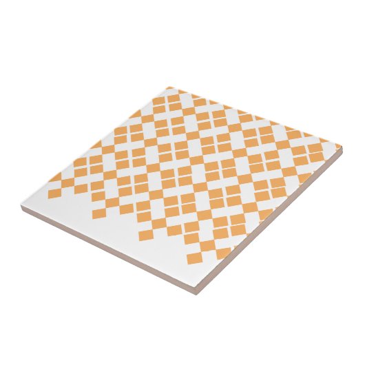 オレンジ格子縞 タイル (側面)