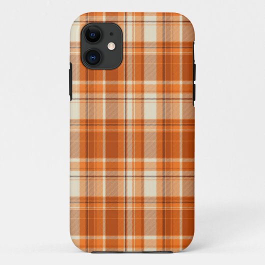 オレンジ格子縞 Case-Mate iPhoneケース (裏面)