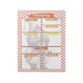 オレンジ格言看護 – 病態生理学テンプレート ノートパッド