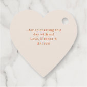 オレンジ植物柑橘系イラストレーションベビーシャワー フェイバータグ (裏面)