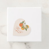 オレンジ植物柑橘系イラストレーションベビーシャワー フェイバータグ (インサイチュ)