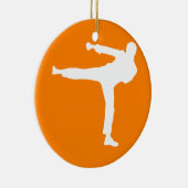 オレンジ武術アート セラミックオーナメント (右)