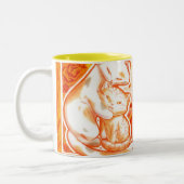 オレンジ母の日のマグ ツートーンマグカップ (左)