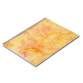 オレンジ水彩画の背景 ノートブック (左側)