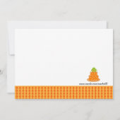 オレンジ水玉模様お誕生日ケーキパーティの招待状 招待状 (裏面)