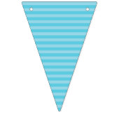 オレンジ水玉模様とブルーストライプ バンティングフラッグ (第2の旗)