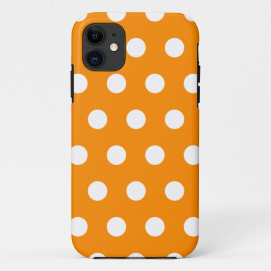 オレンジ水玉模様のiPhone 5の箱 Case-Mate iPhoneケース (裏面)