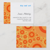 オレンジ水玉模様-ぽっちゃりした名刺 名刺 (正面/裏面)