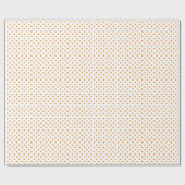 オレンジ水玉模様 ラッピングペーパー (フラット)