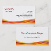 オレンジ波 名刺 (正面/裏面)