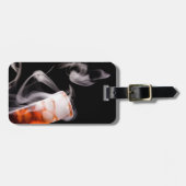 オレンジ流体試験管ガス ラゲッジタグ (正面横)