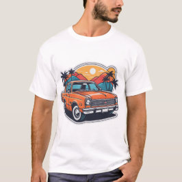 オレンジ消防車 Tシャツ