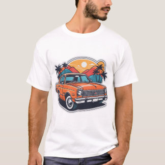 オレンジ消防車 Tシャツ