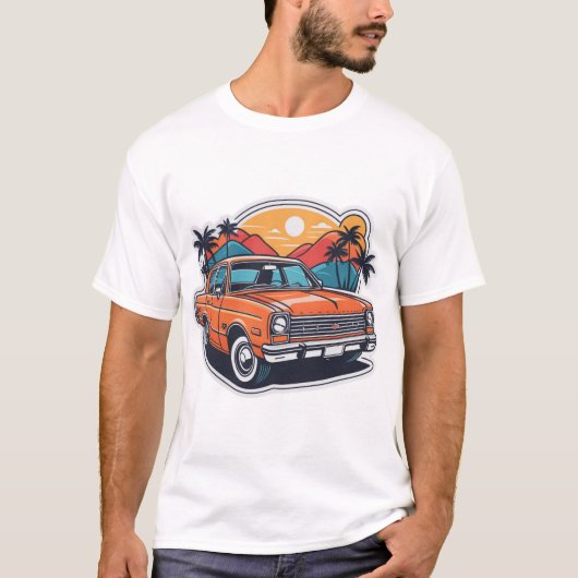 オレンジ消防車 Tシャツ (正面)