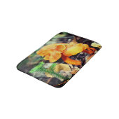 オレンジ淡い色の色の野生のキノコがクローズアップ バスマット (アングル)