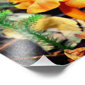 オレンジ淡い色の色の野生のキノコが8x10アップ フォトプリント (角)