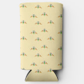 オレンジ淡い色の色 スリム缶クーラー (正面)