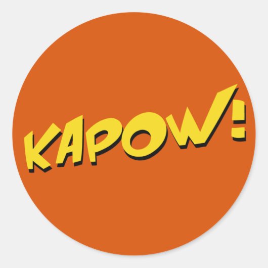 オレンジ漫画ステッカーシート ラウンドシール (正面)